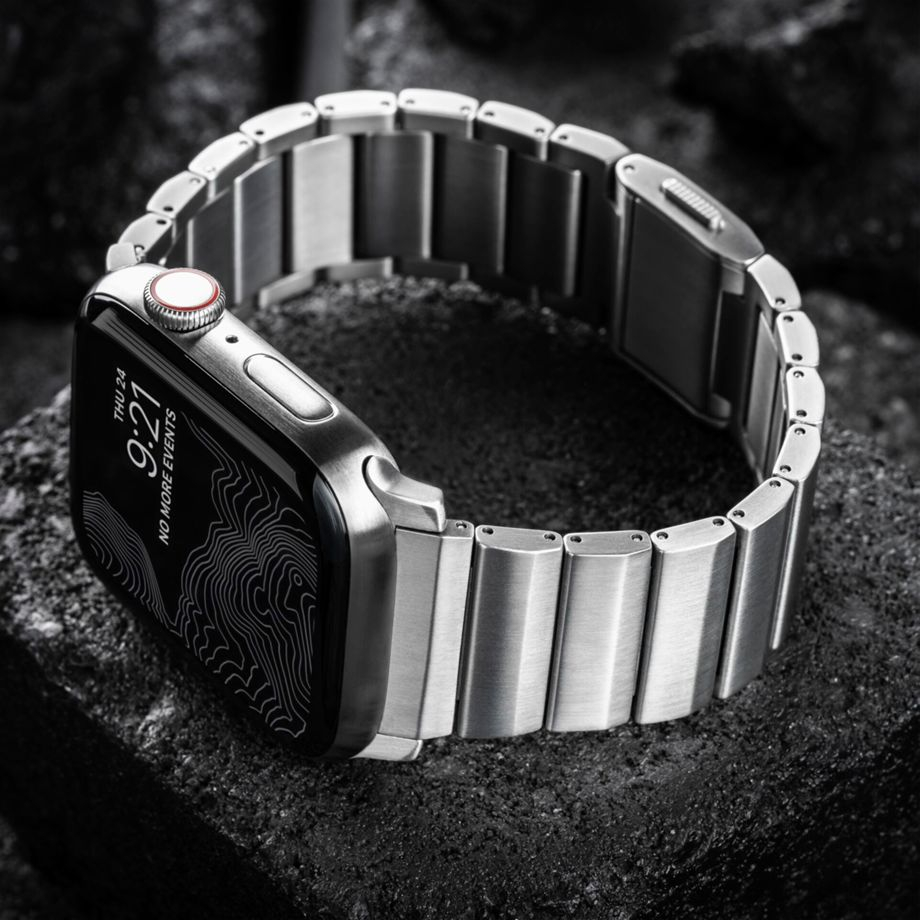 Apple Watch (49/46/45/44 mm) Titan Armband Titanium Band (NM1A4HSXT0) - Silber