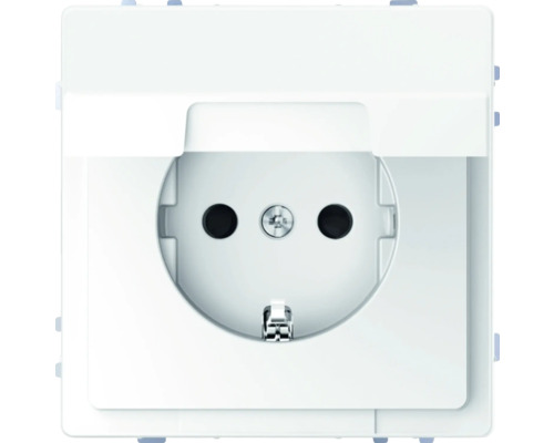 Merten MEG2310-6035 stopcontact met klapdeksel + verhoogde contactbeveiliging D-Life lotuswit