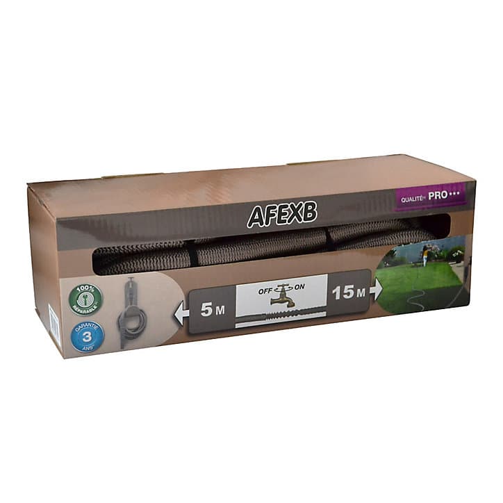 Tuyau d'arrosage extensible et rétractable L.15 m
