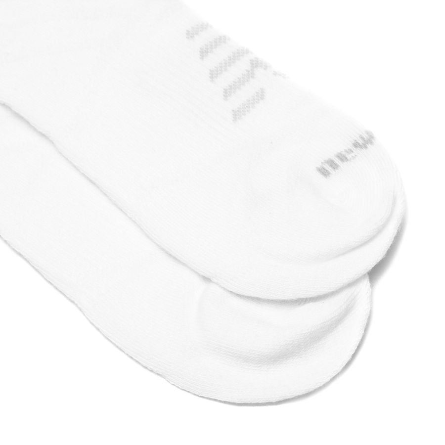 New Balance Chaussettes Flat Knit No-Show Pack de 3 - Blanc