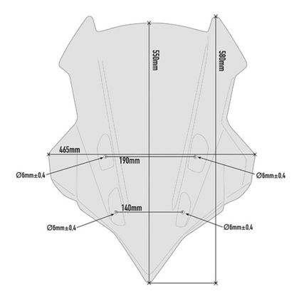 Bulle Givi Haute protection Fumé - Gris