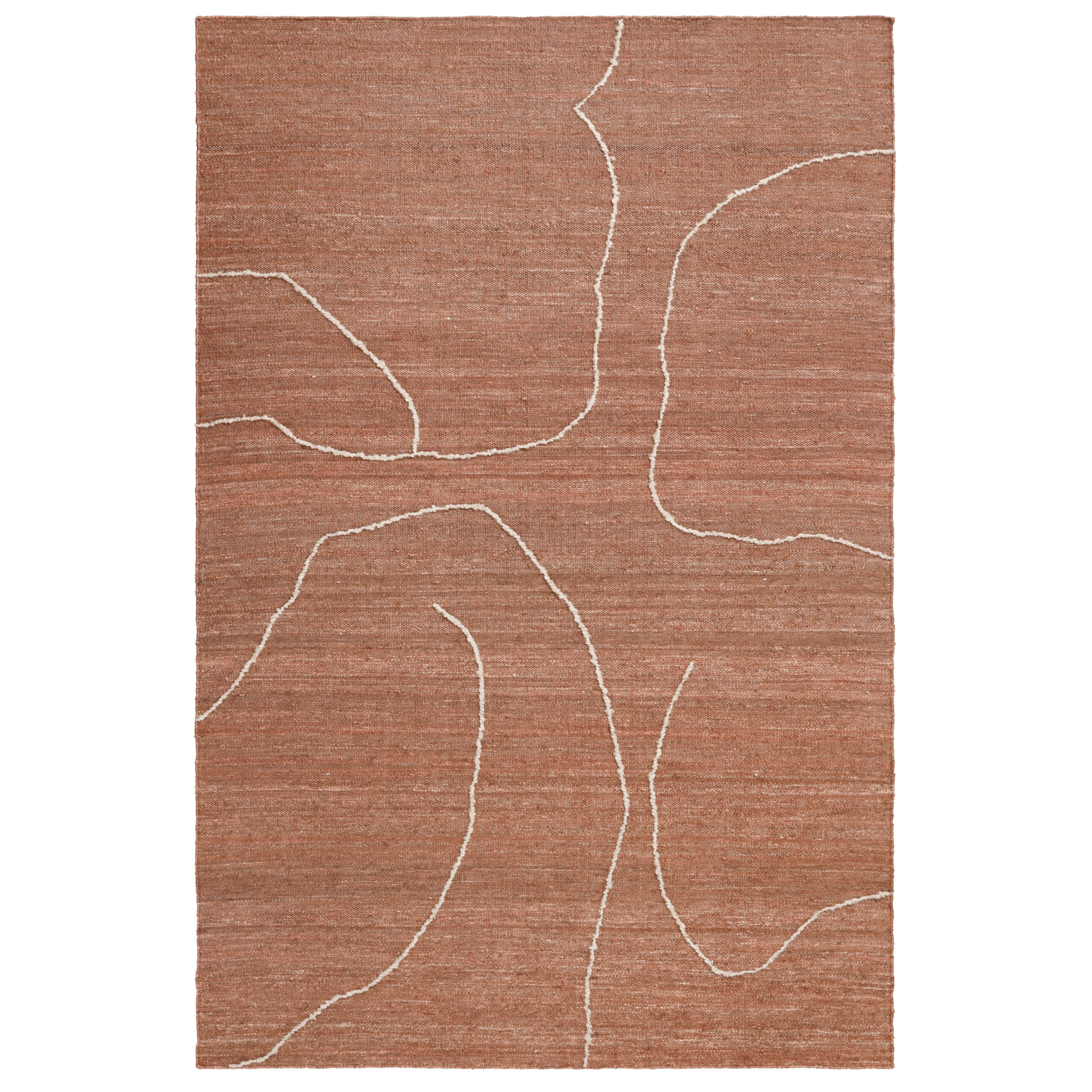 Vloerkleed Gesso jute terracotta 200x140 cm