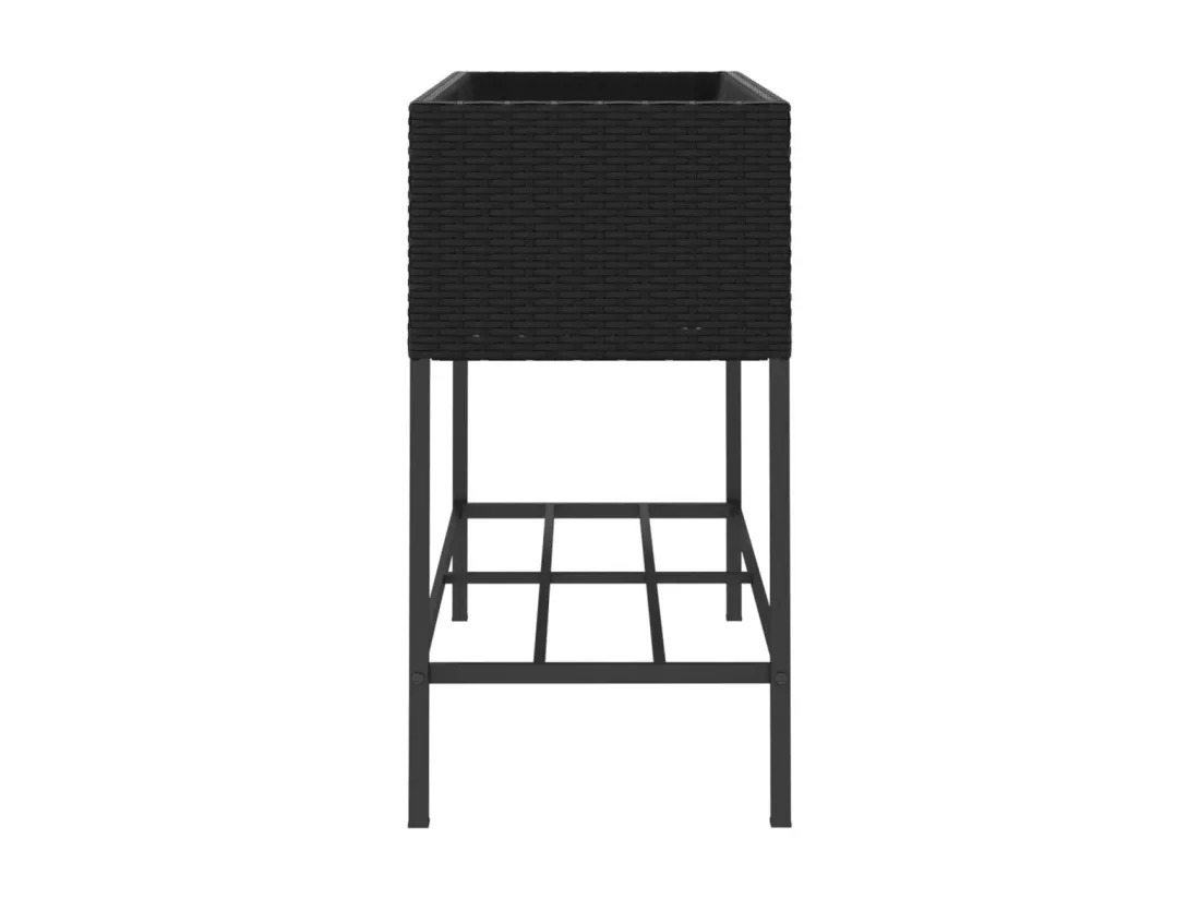 Jardinière bac lit surélevé résine noire 90 x 40 x 75 cm 02_0038417