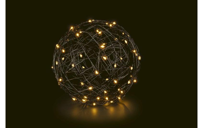 Tischdeko 3D Ball Nero M, Ø 20 cmLED Weihnachtsdekoration
