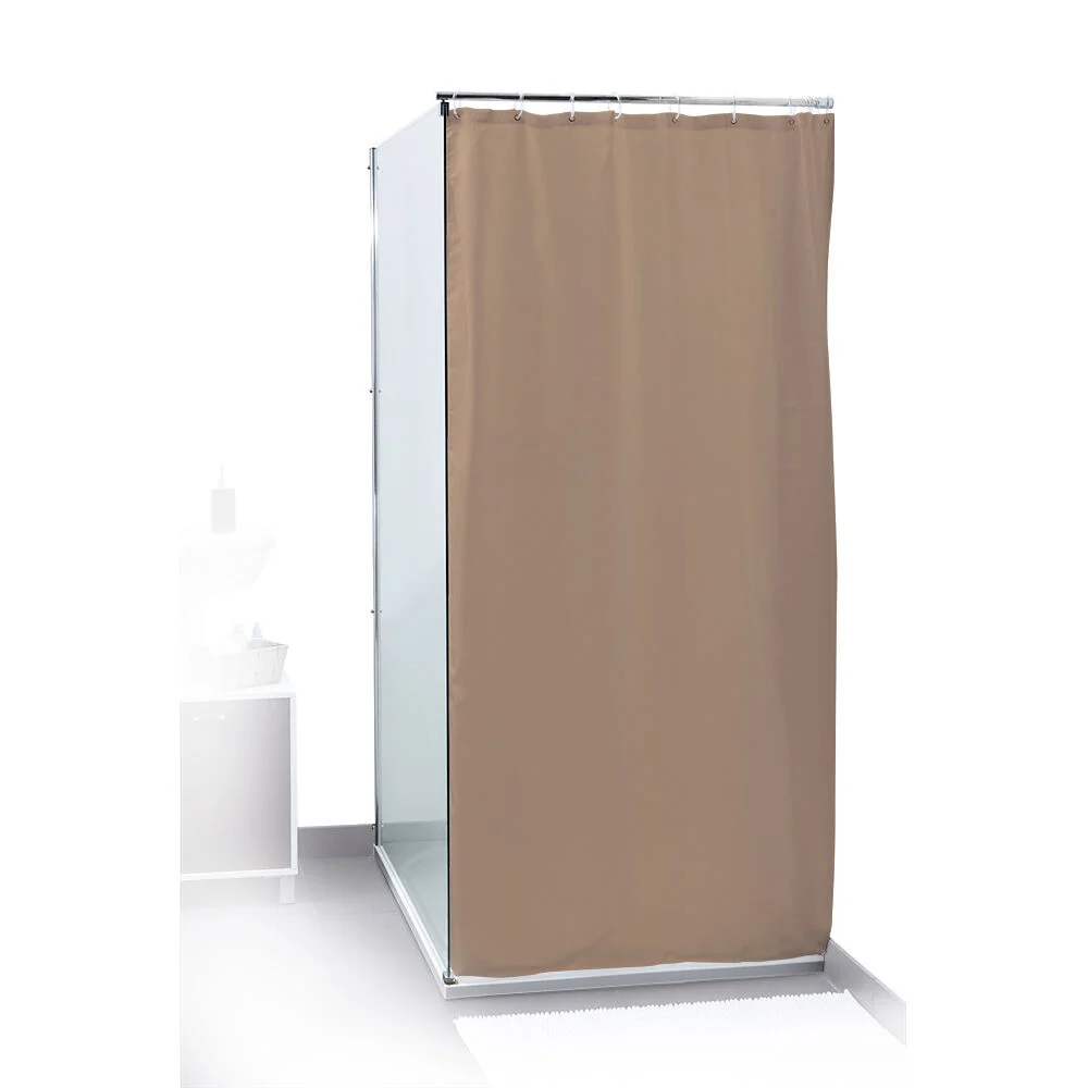 Rideau de douche uni orange 180x200cm 100% polyester