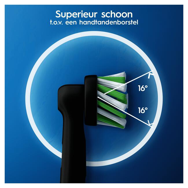 Oral-B Cross Action Opzetborstels Zwart 4 Stuks