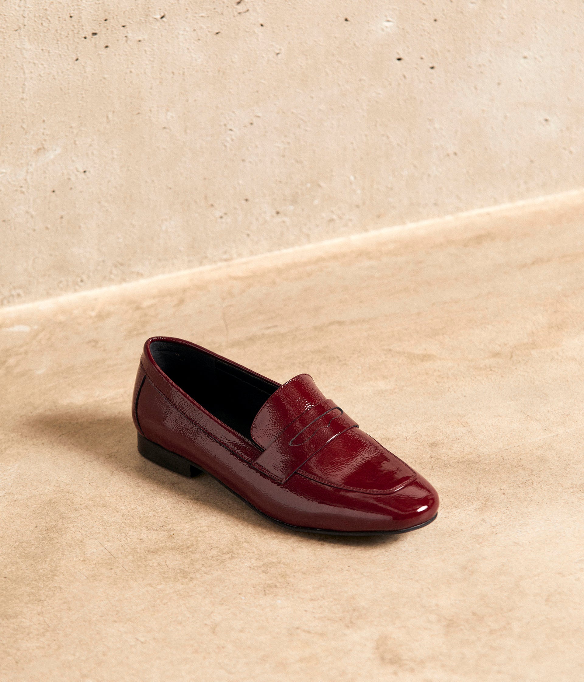 Mocassins cuir bordeaux Jessy