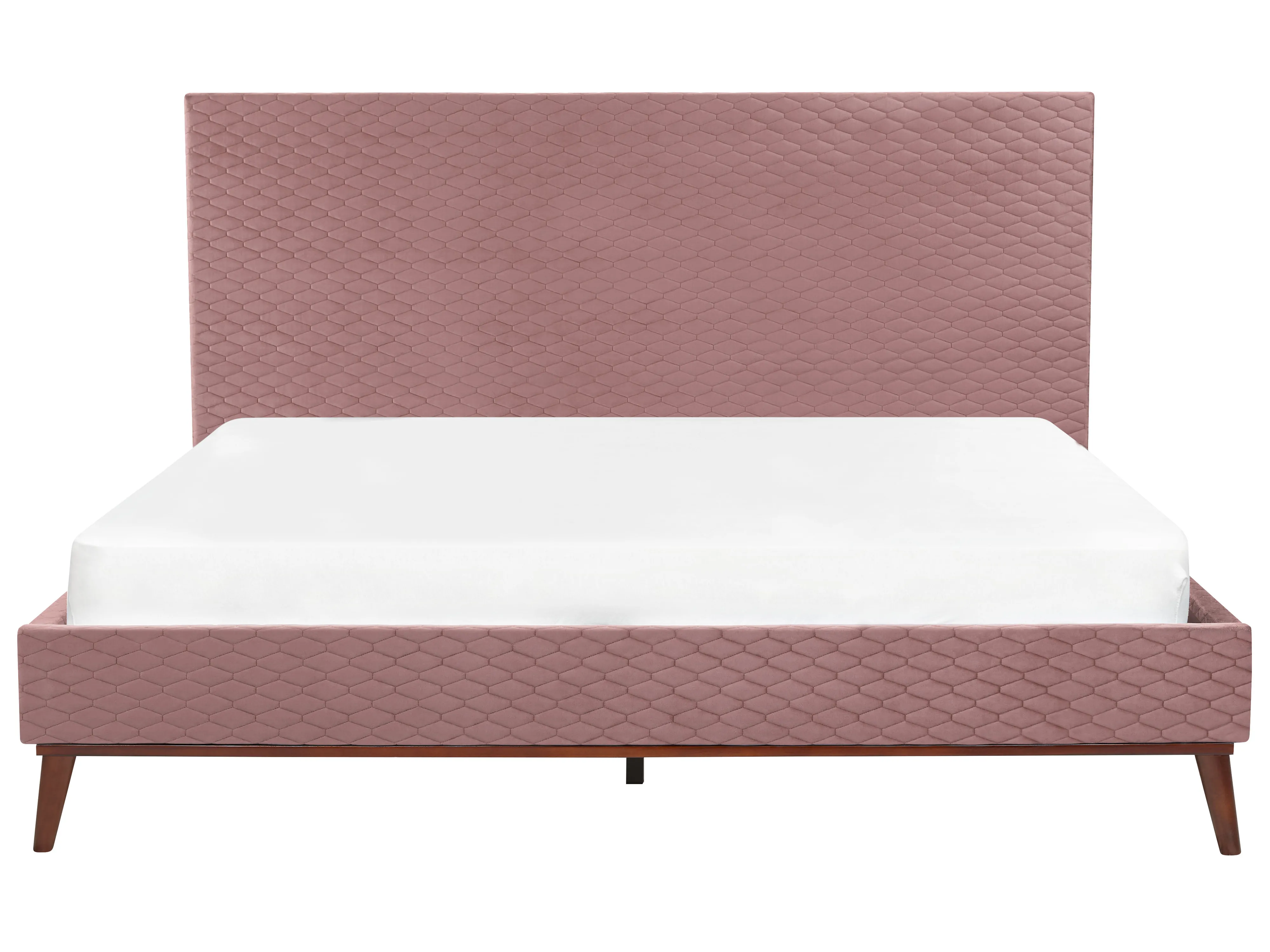Bed Fluweel BAYONNE 180 x 200 cm Roze