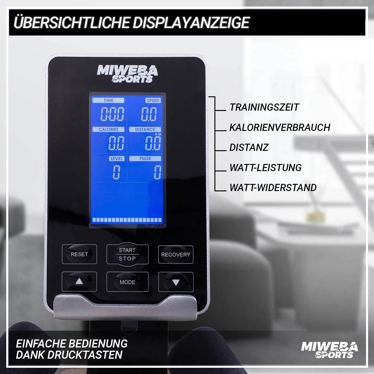 Miweba Sports Pro-Speedbike MS700, 20 kg Schwungrad, Flaschenhalter, SPD-Klickpedale, App kompatibel