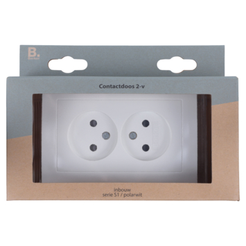 Berker S.1 Dubbel Stopcontact Wit