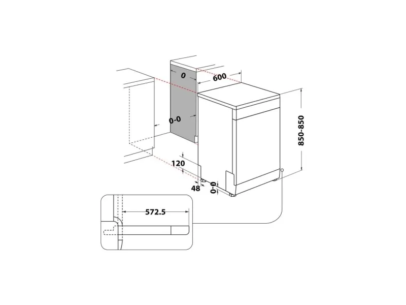 Dishwasher Whirlpool DISHWASHER WFC 3C26 PF X