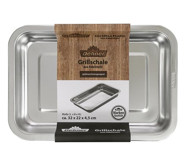 Dehner Edelstahl-Grillschale, ca. B22/H4,5/T32