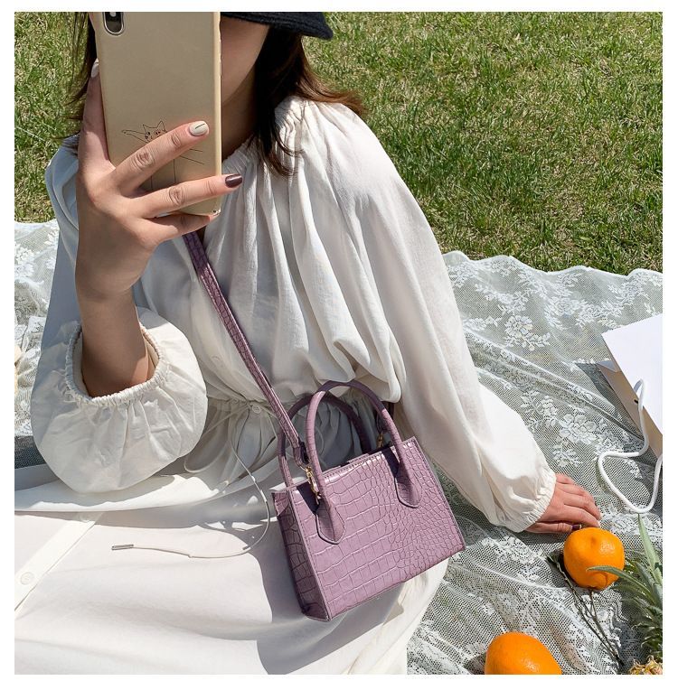 HOVERUP - Croc Grain Crossbody Mini-tas