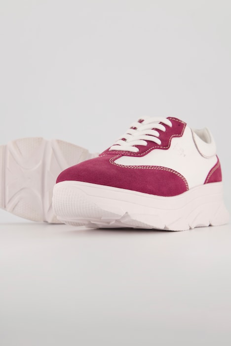 Leder-Sneaker, Chunky-Sohle, Weite H