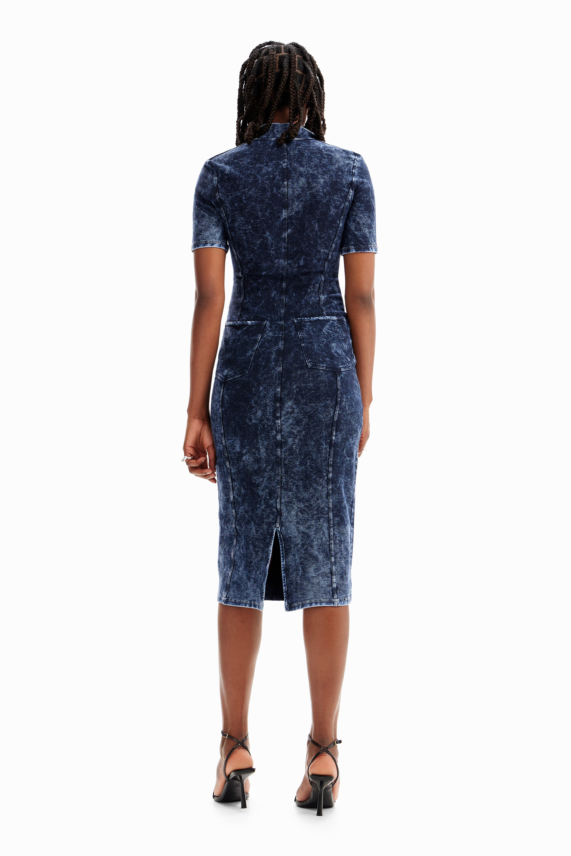 Robe midi zippée