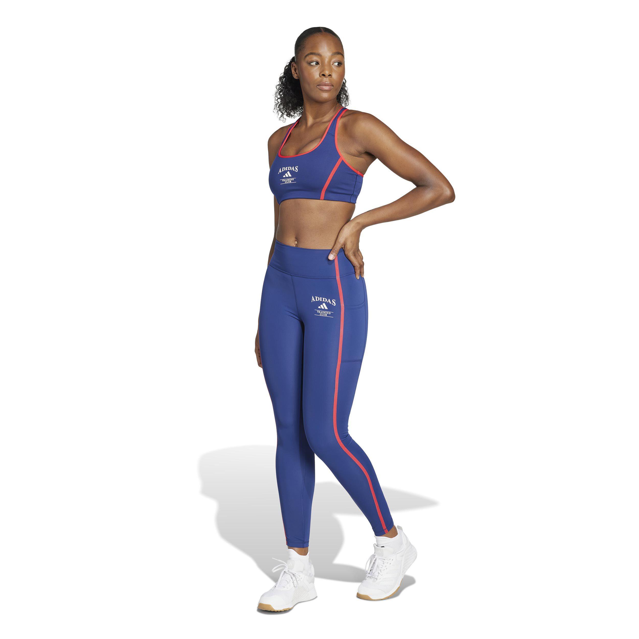 adidas Optime Heritage Collant Tight Femmes - Bleu Foncé , Rouge