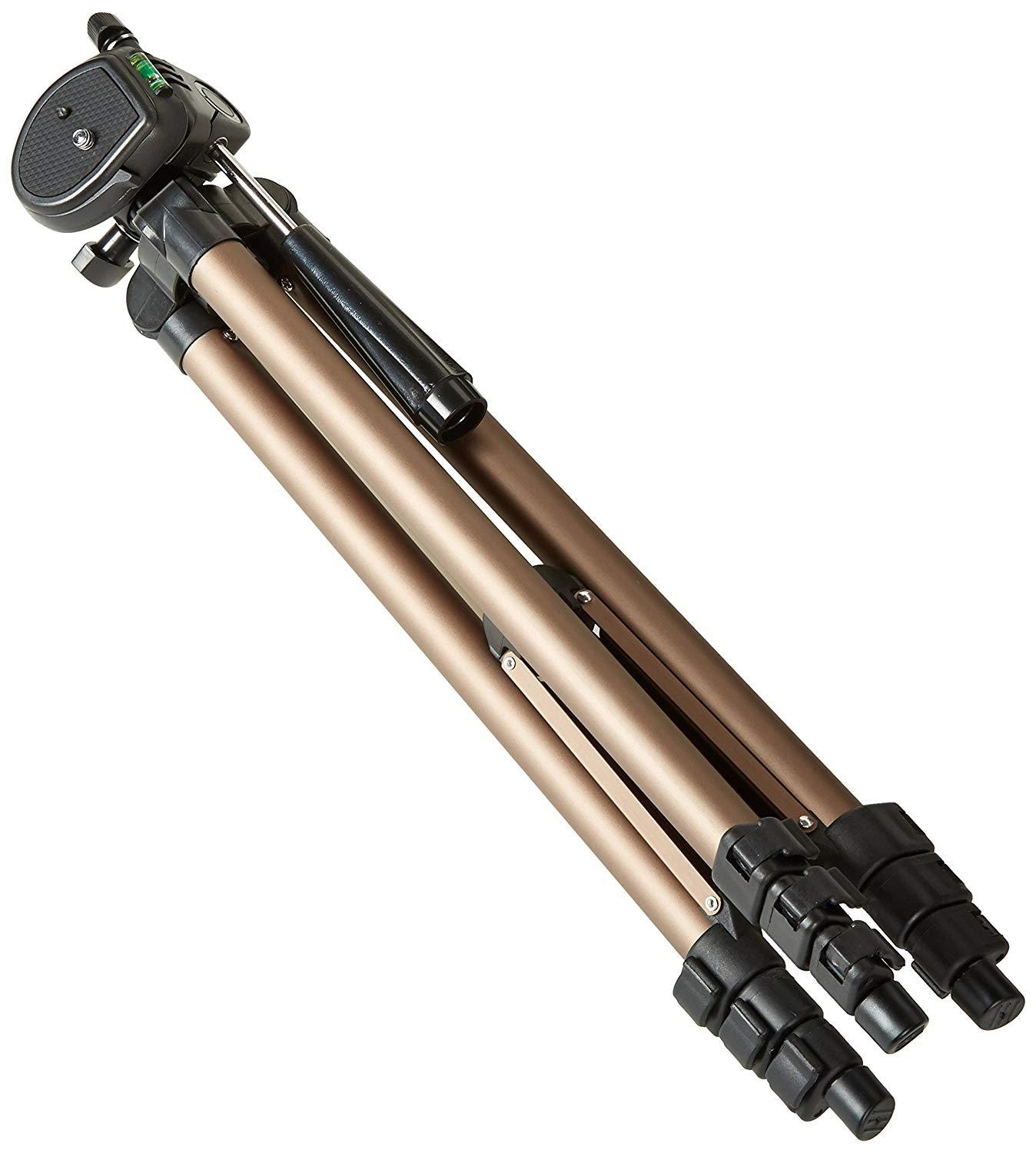 (124cm) Foto / Video Tripod Dreibein Stativ Halterung mit Wasserwaage für DSLR Kamera / GoPro / Insta360   1/4