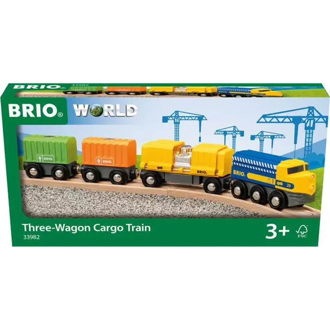 brio vrachttrein met wagons - 7-delig