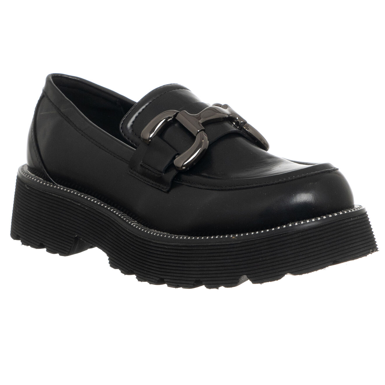 Loretta by Loretta Mocassins en Cuir Ebana noirs