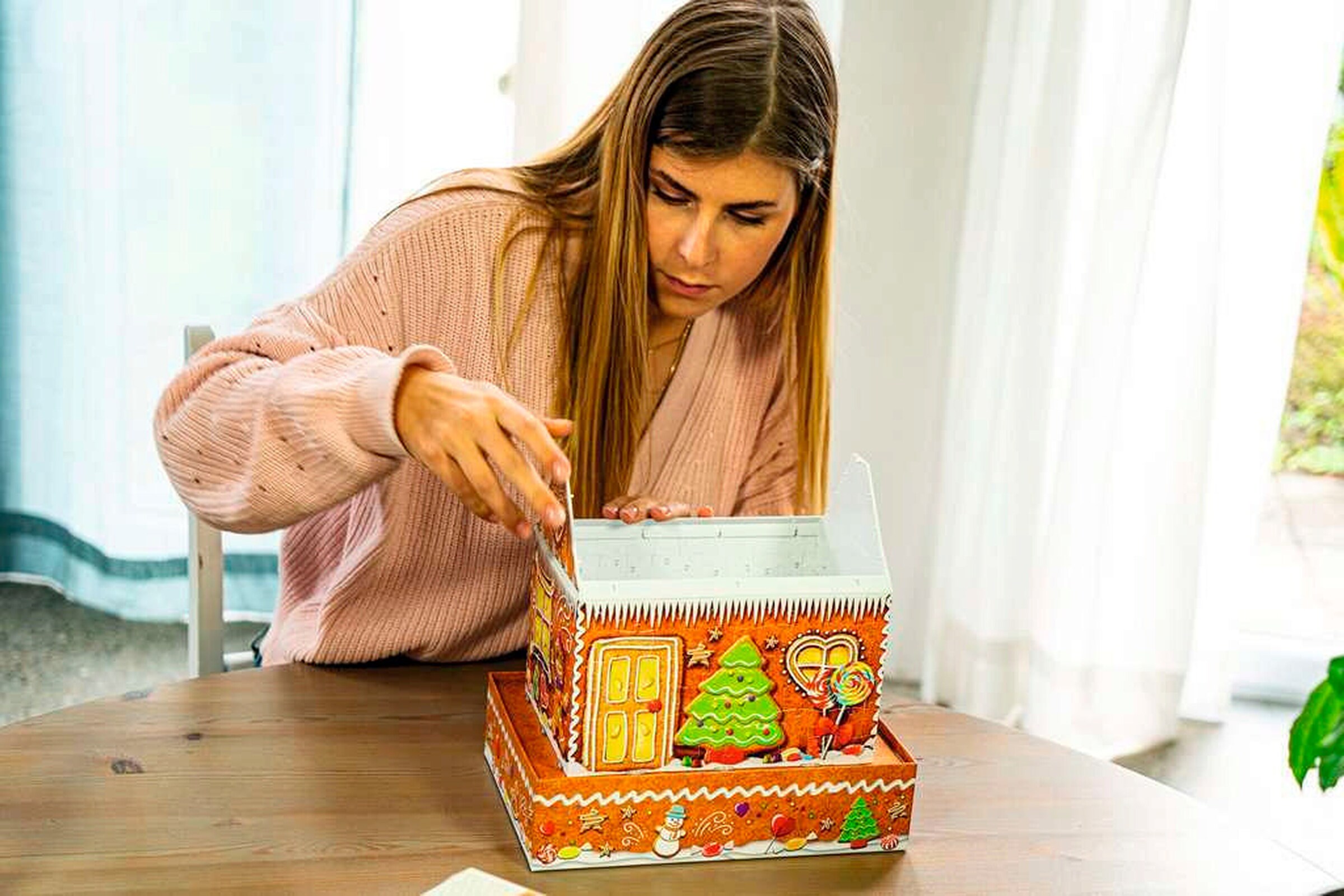 Ravensburger Lebkuchenhaus bei Nacht