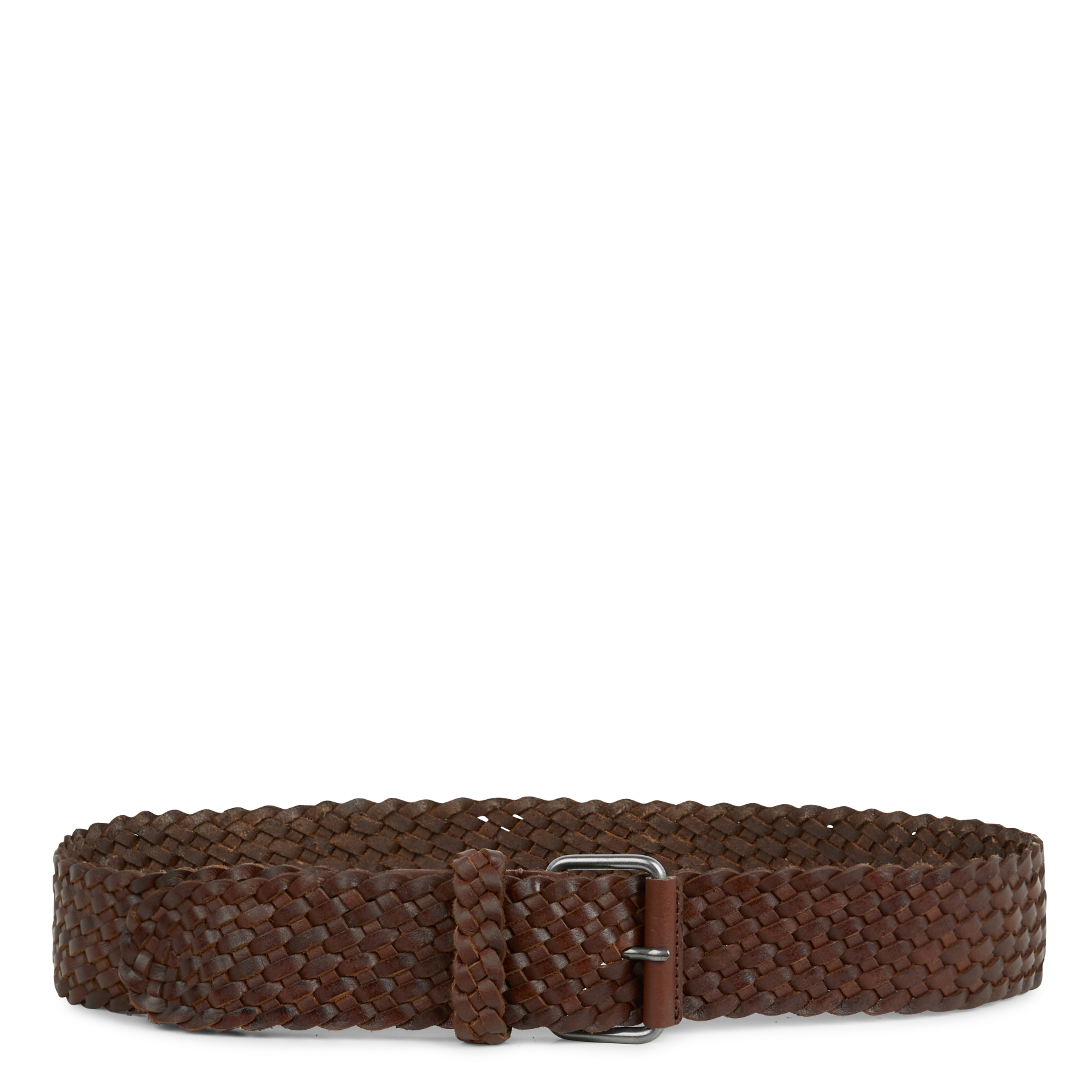 CLASTIE - Ceinture large tressée en cuir| Marron