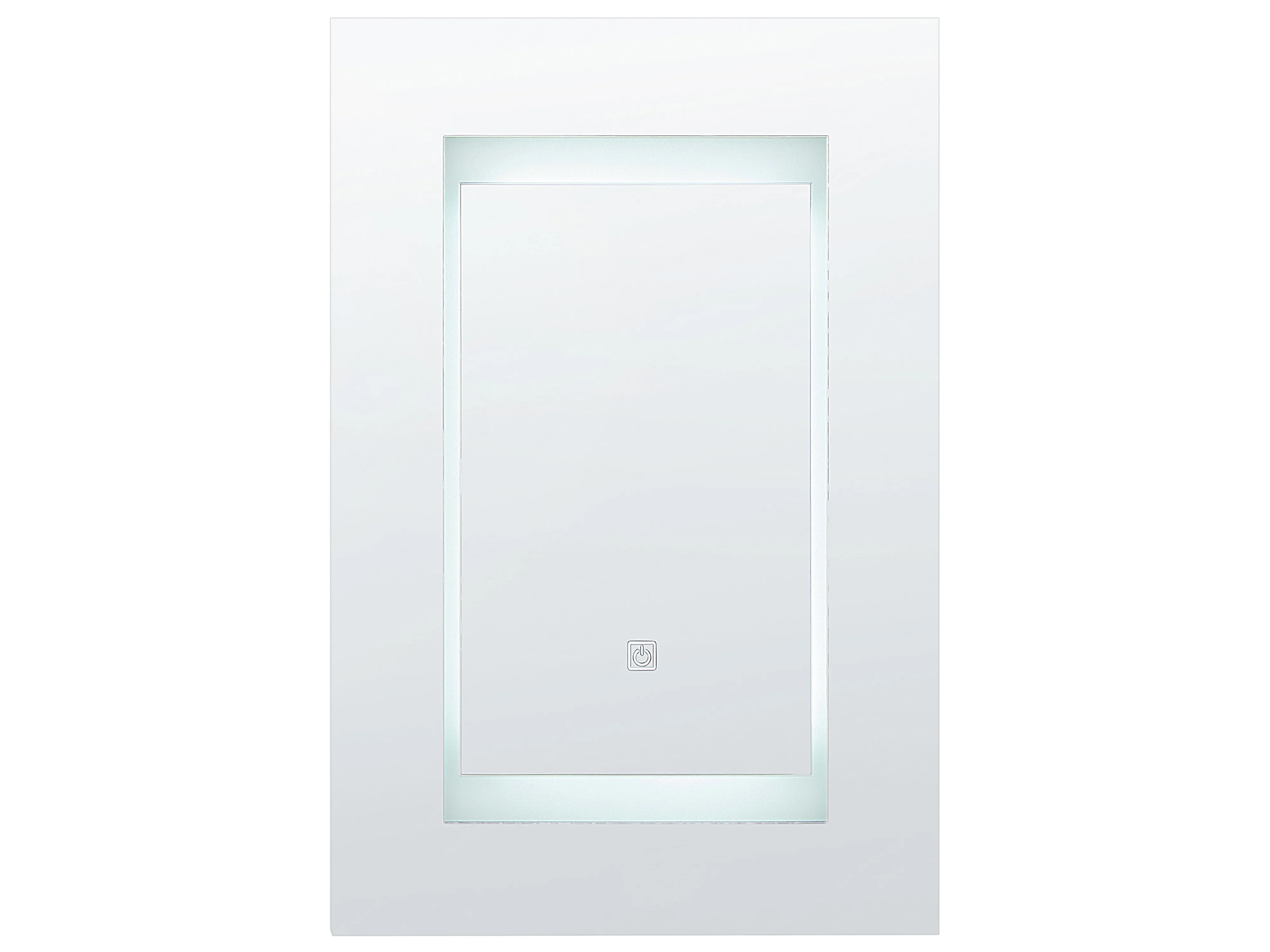Badkamer wandkast met spiegel LED MALASPINA 40 cm 60 cm Zwart