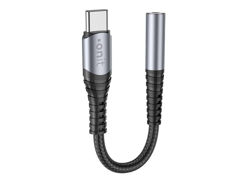 onit Digital-Audio-Adapter USB-C auf 3.5 mm Klinke Zum Anschliessen von Audiozubehör an der USB-C-Buchse von Mobilgeräten