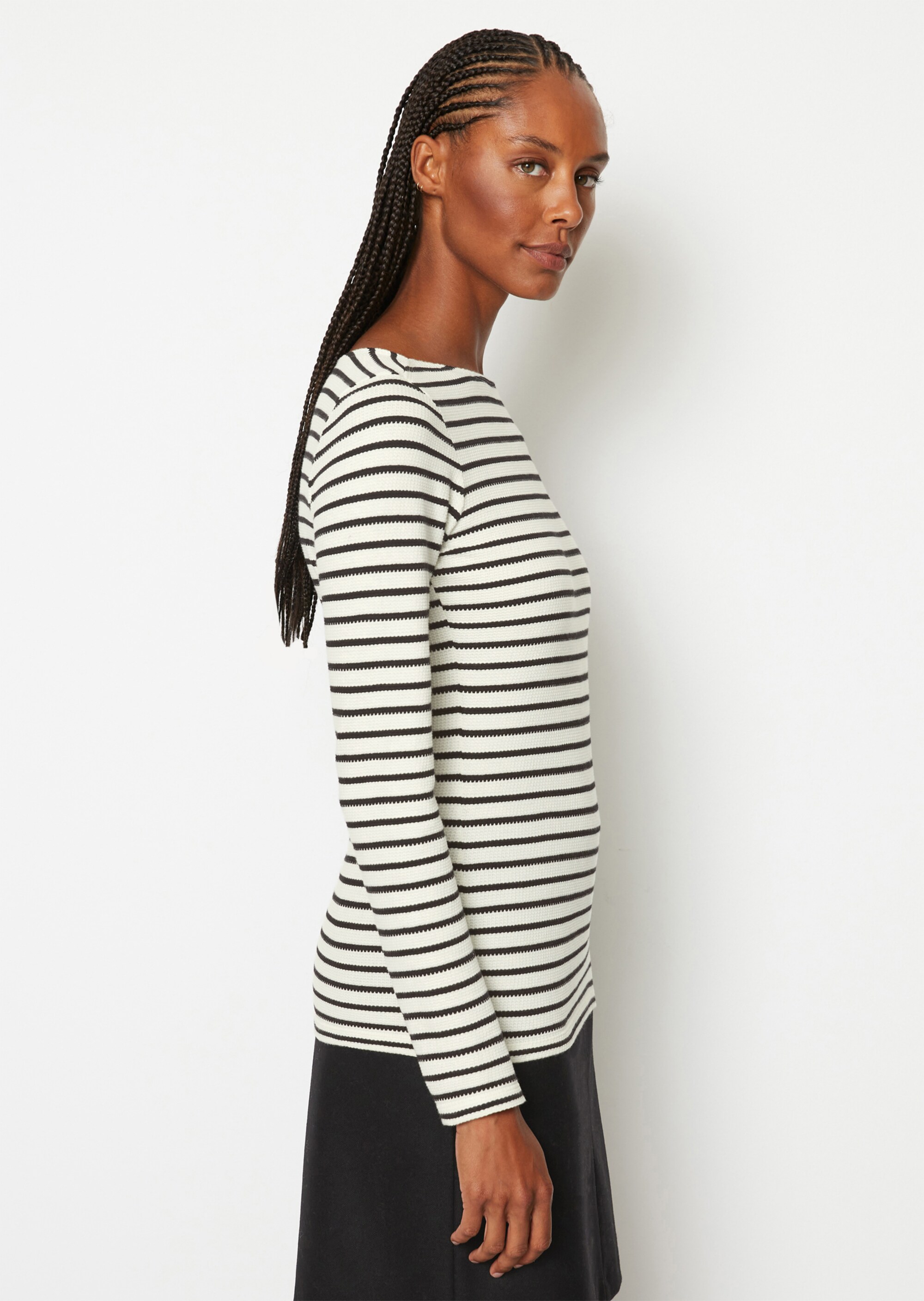 Struktur-Longsleeve regularaus Organic Cotton