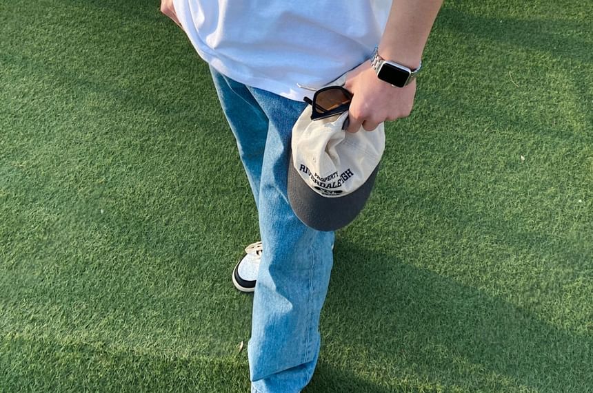 SeoulPop - T-shirt met korte mouwen en tekst in losse pasvorm