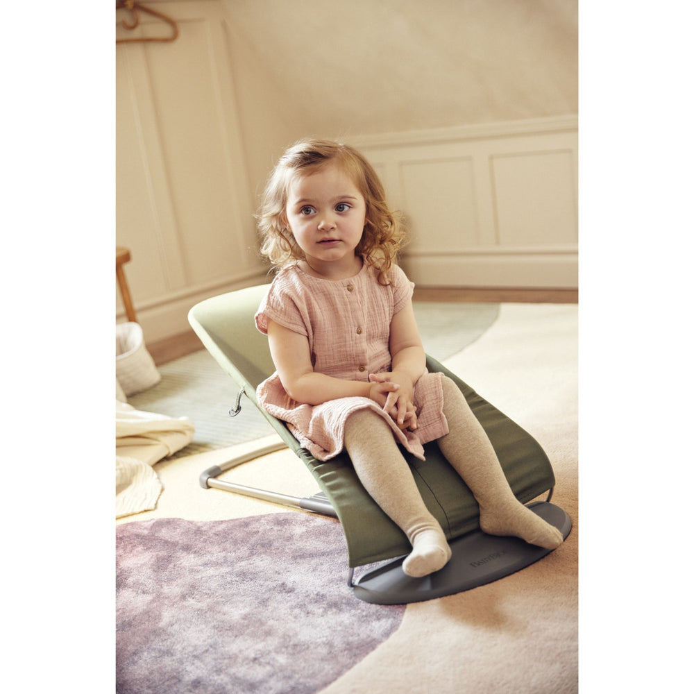 Køb BabyBjörn Dark Green Skråstol Bliss - Vævet, Blomsterbladsquilt