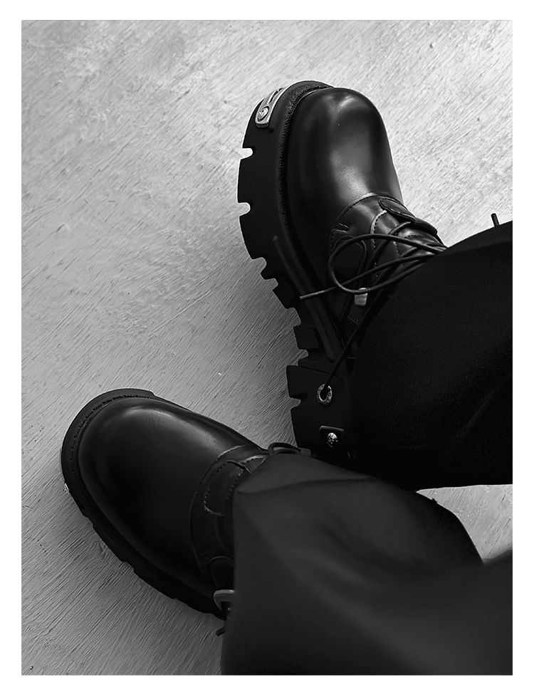 Malnia Home - Punk Platform Buckled Lace Ups