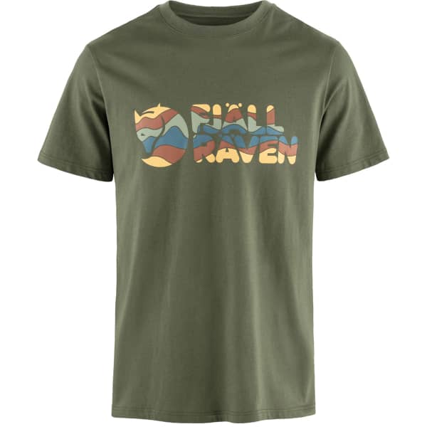 T-shirt FJALLRAVEN MULTICOLOR LOGO TSHIRT M LAUREL GREEN