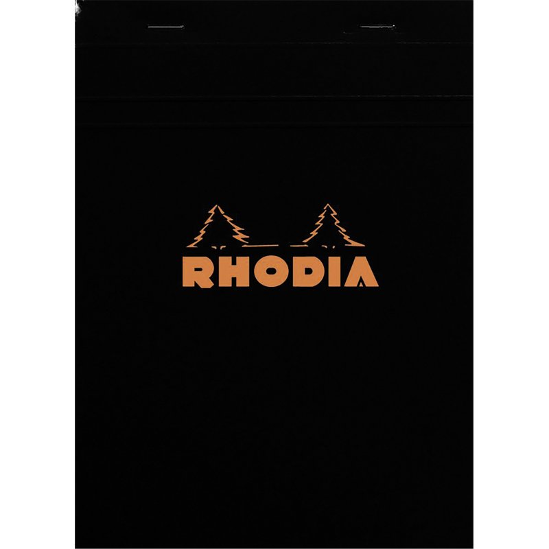Bloc de bureau Rhodia 14,8 x 21 cm agrafé noir n°16 - 5 x 5 - 80 feuilles