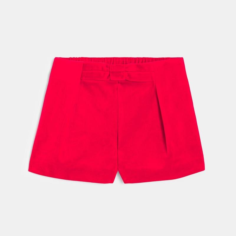 Short velours rouge bébé fille Rouge