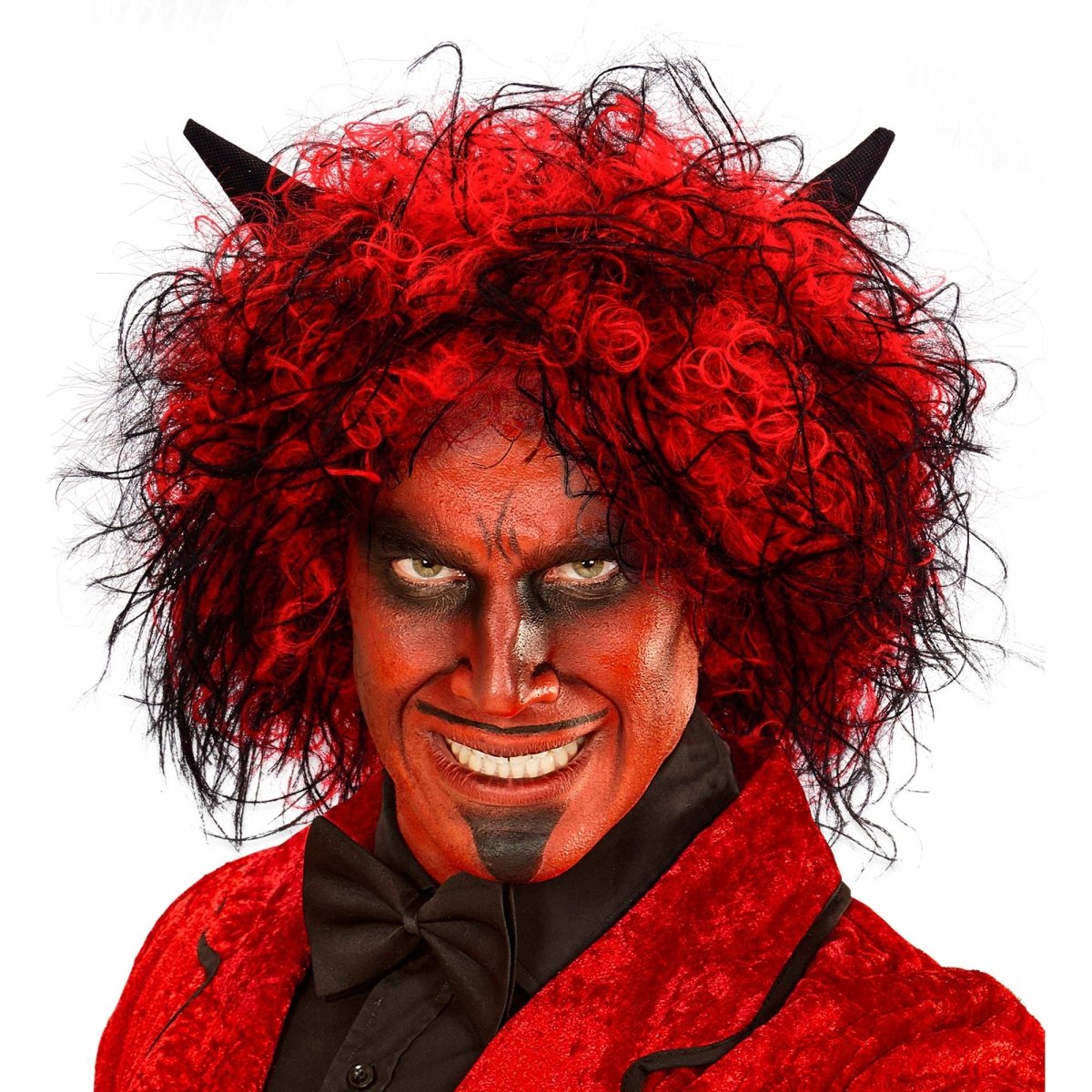 Halloween Pruik Rood Duivel Kort Haar