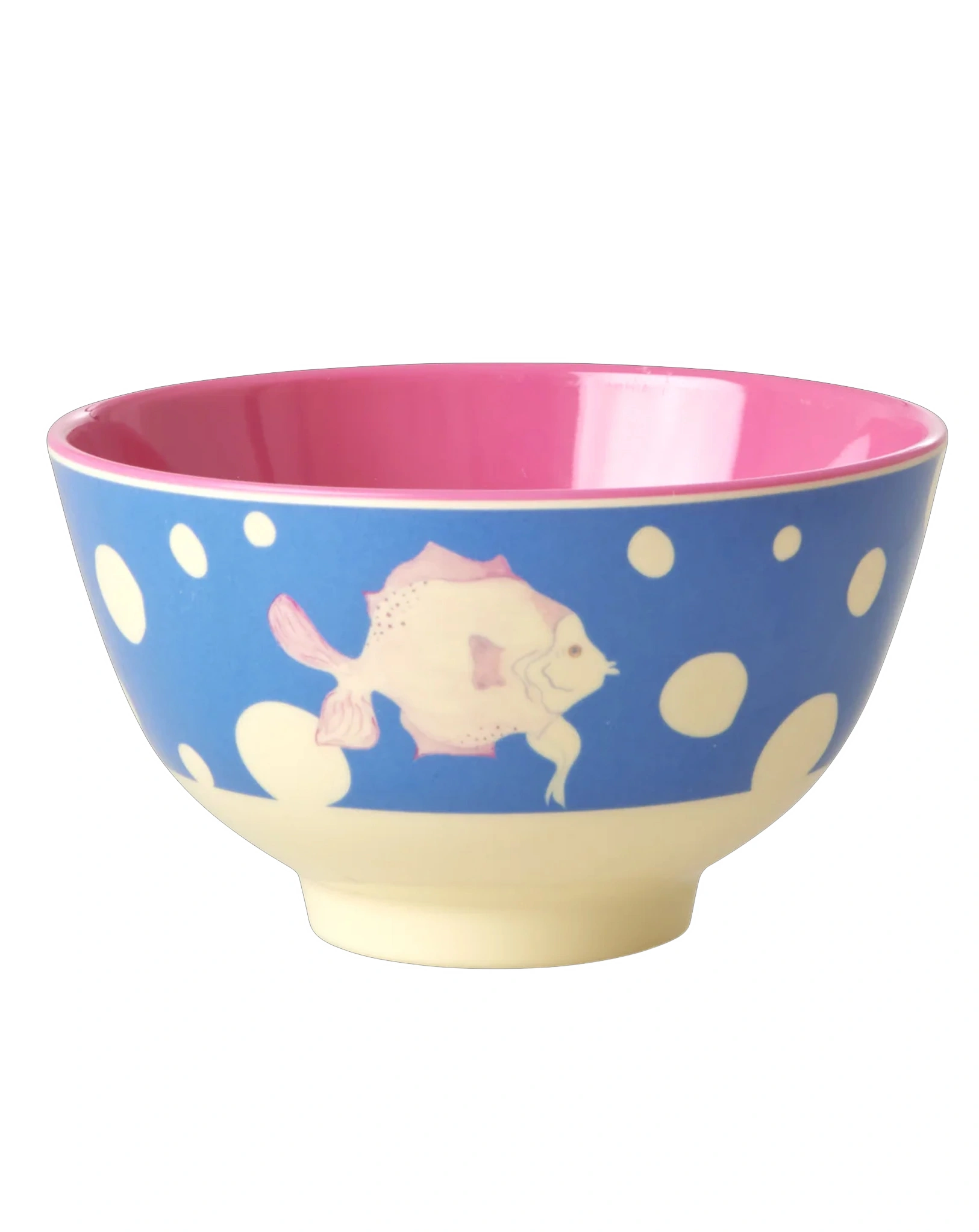 Melamin-Schüssel FISH PRINT small in blue