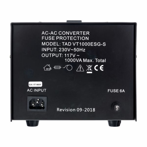 TAD Transformer 230/115V 1000VA