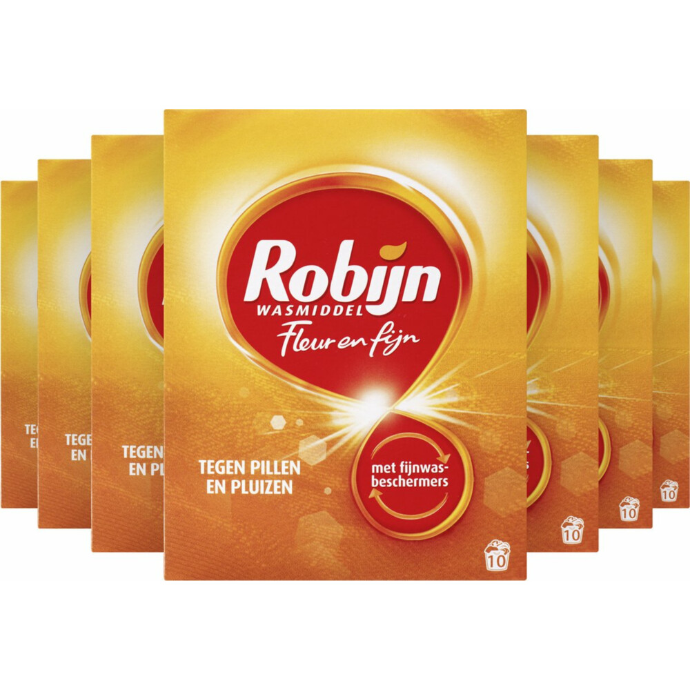 7x Robijn Waspoeder Fleur & Fijn 10 Wasbeurten550 gr