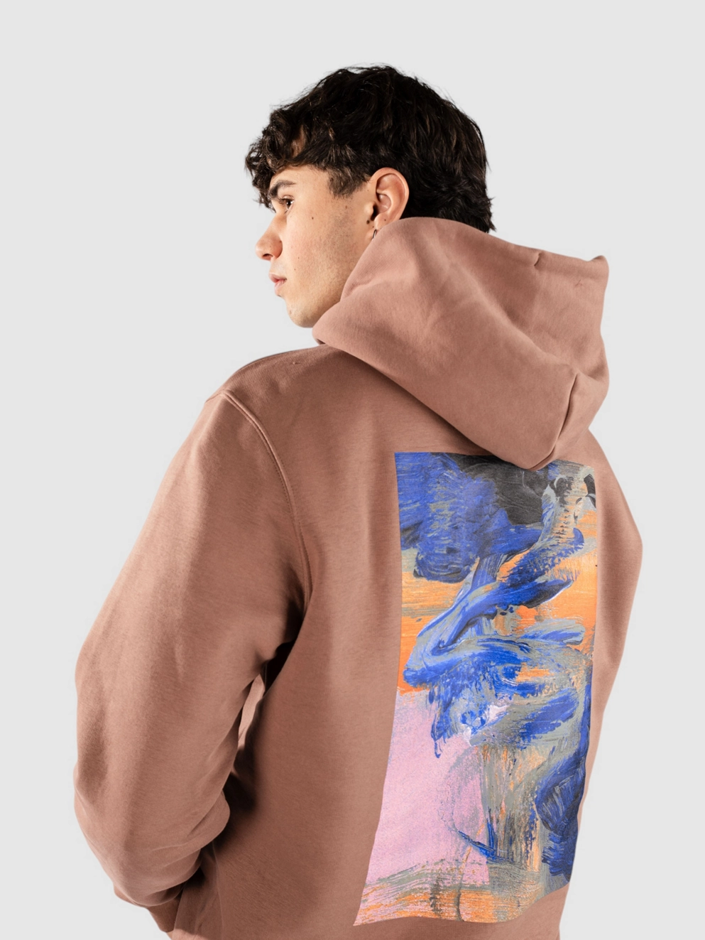Poetic Collective Painting Hoodie brown