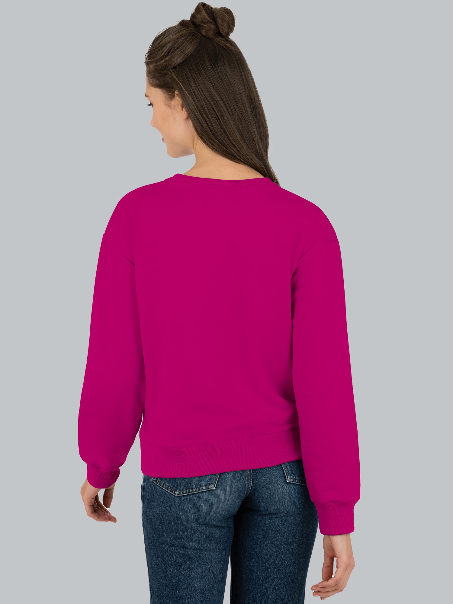Dünnes Sweatshirt Magenta