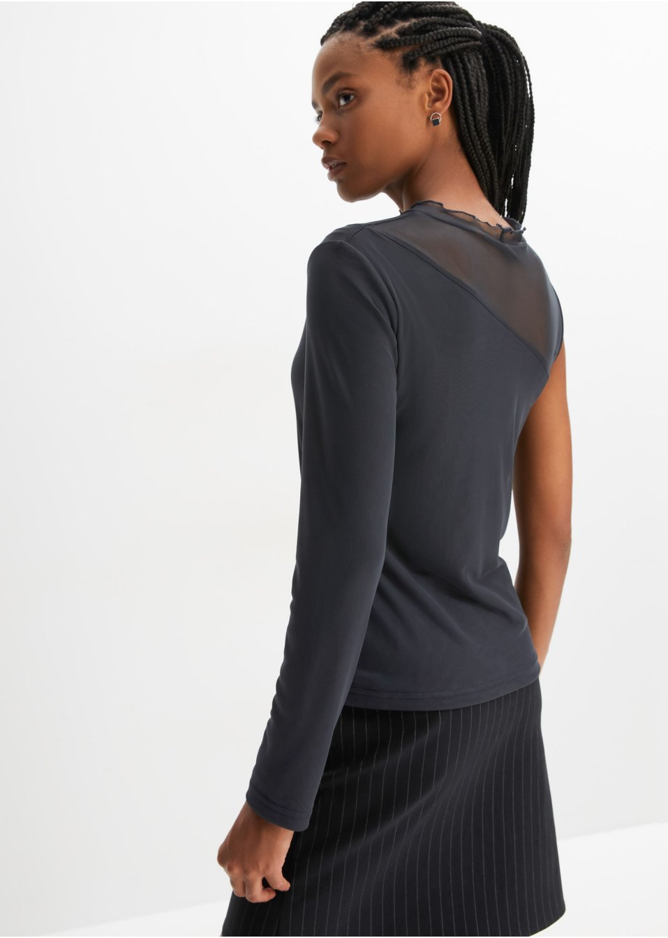 T-shirt à une manche longue en résille