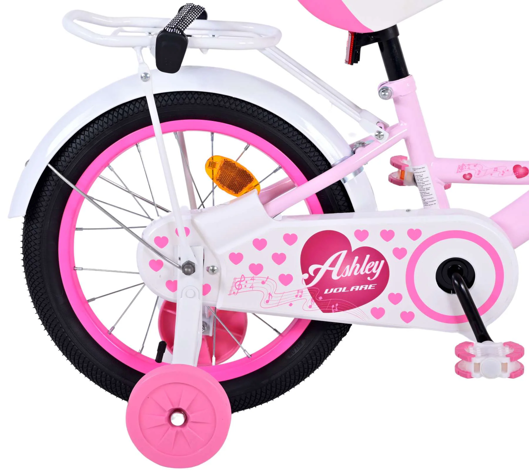TPFSports Ashley Kinderfahrrad - Mädchen - 16 Zoll - Rücktritt + Handbremse - Rosa