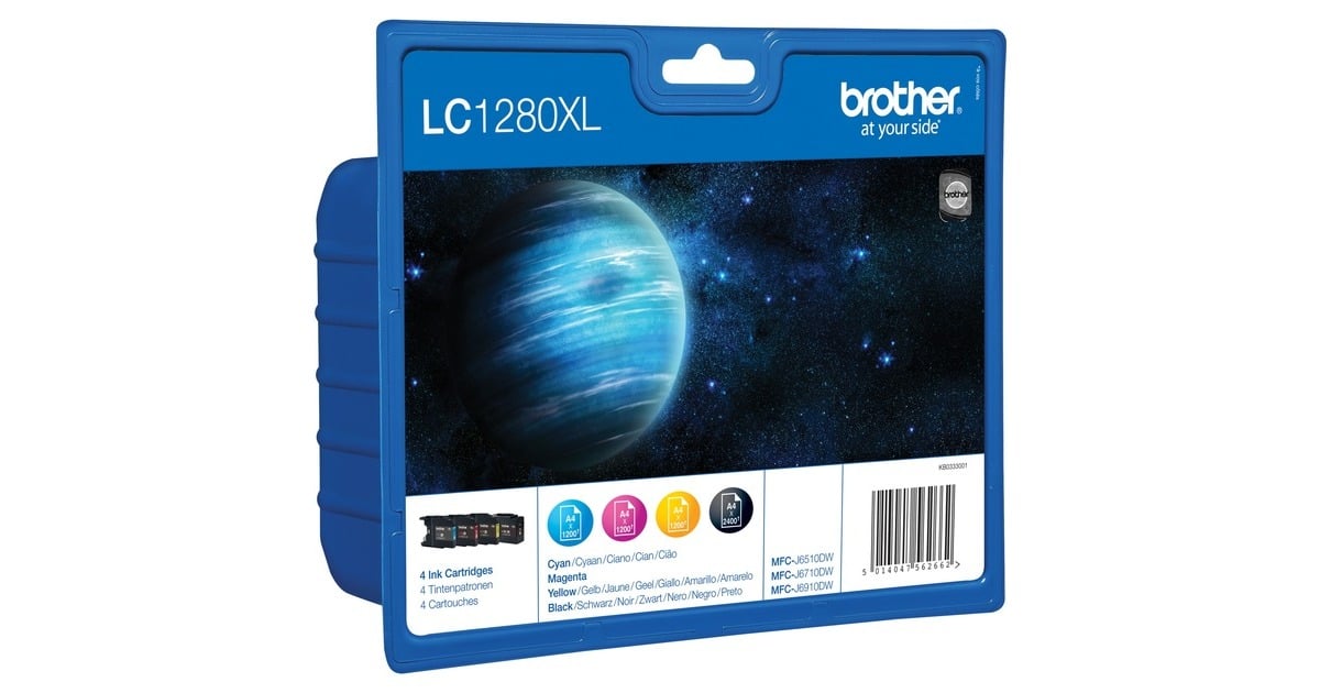 BrotherMultiPack LC1280XL inkt  (4-kleurig (Zwart, Cyaan, Magenta, Geel), Retail)
