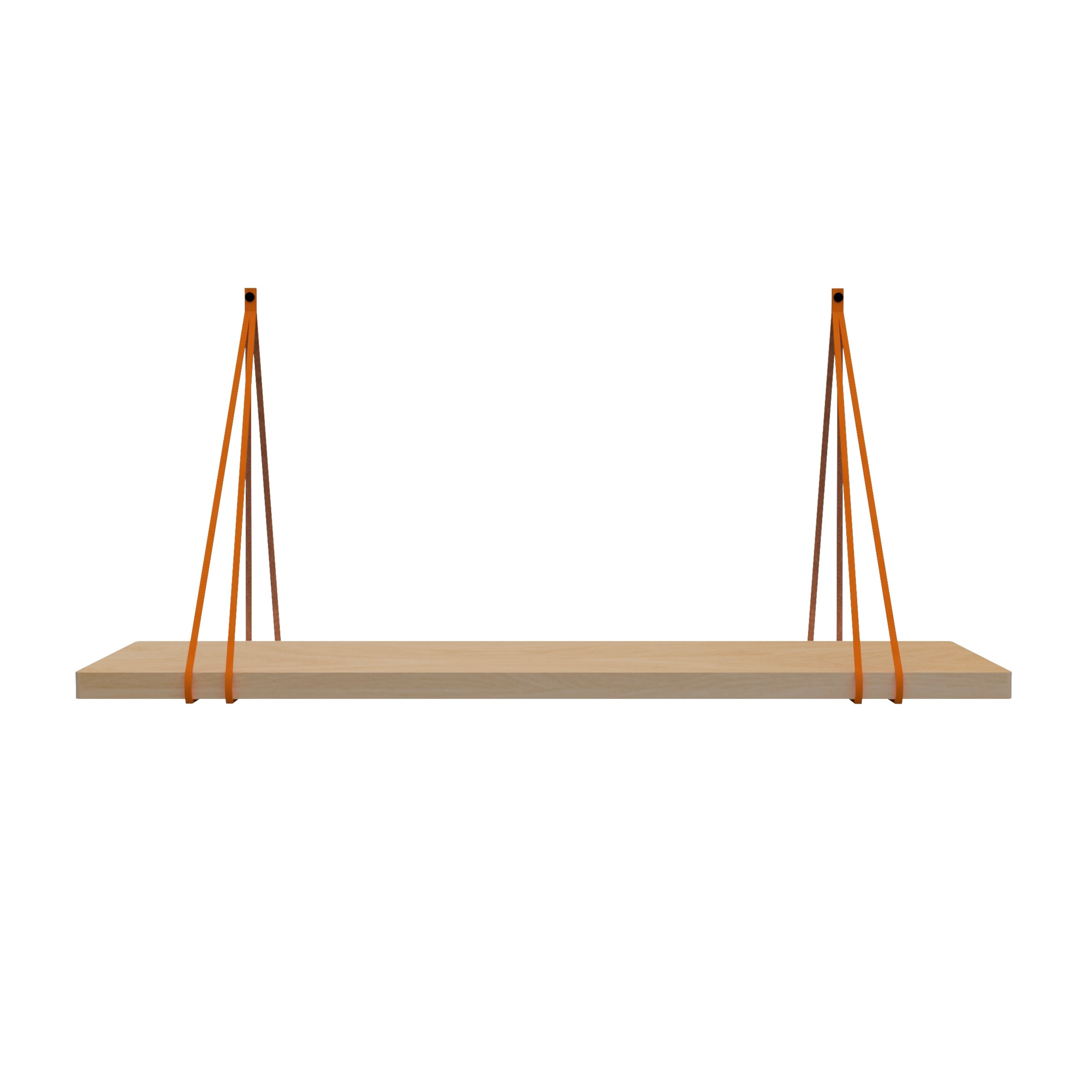 Leren split-plankdragers Oranje - 2 stuks