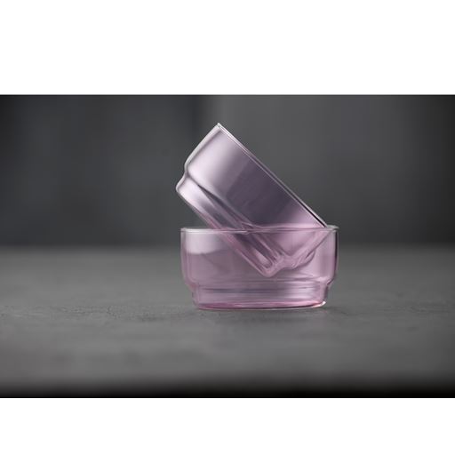 Lyngby Glas Torino 2-pak Skål, Pink, Ø12 cm