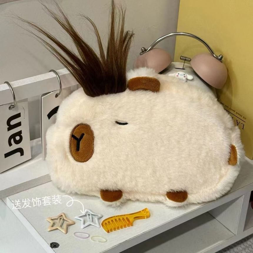 Milha - Capybara Chenille Make-uptas / Etui (Diverse ontwerpen)
