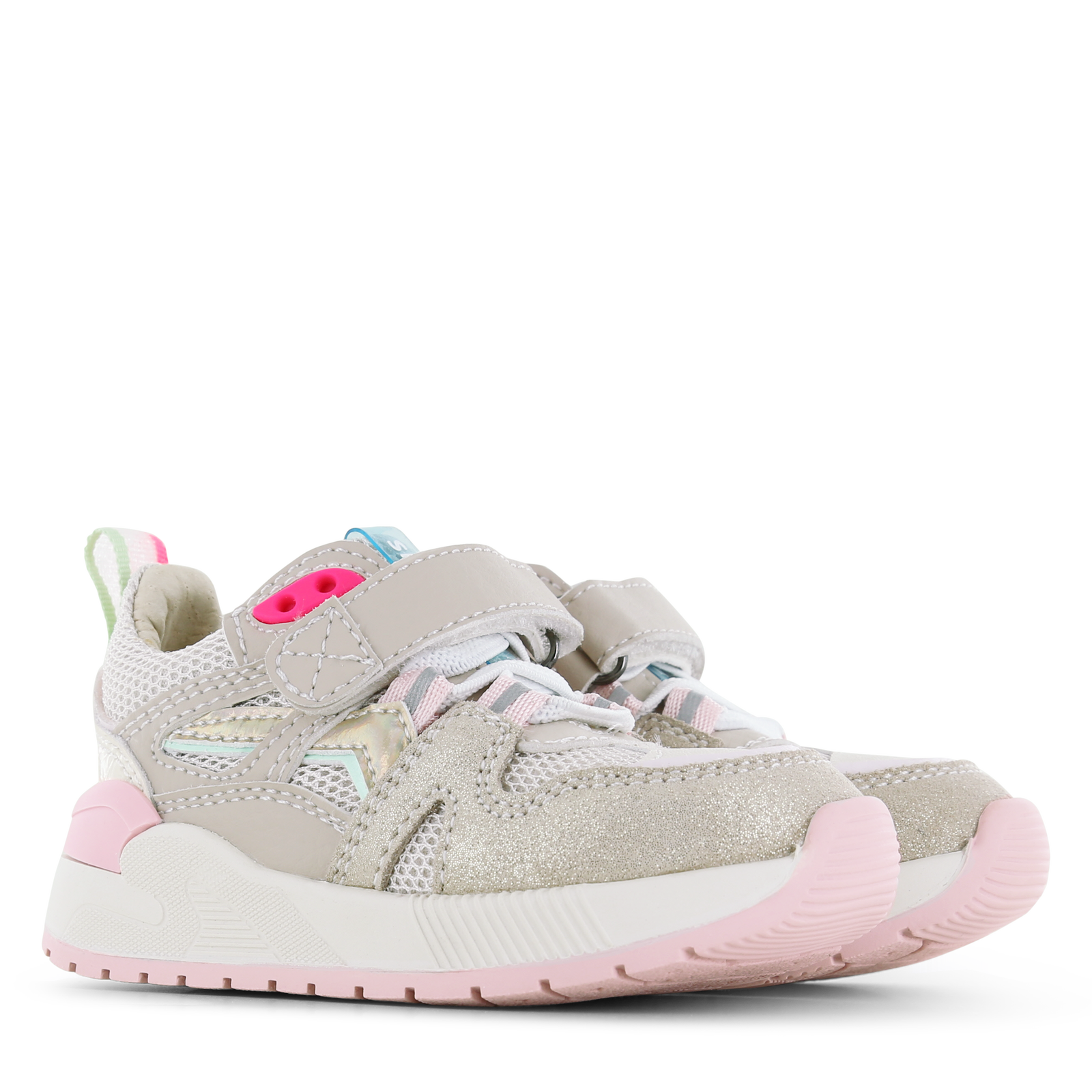 Shoesme beige sneaker Leer, Microfiber leer | Meisjes schoenen