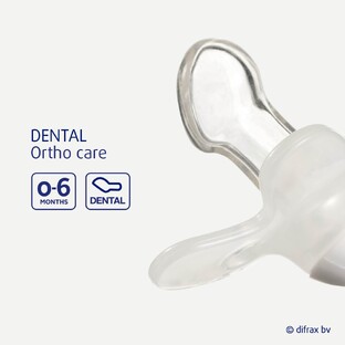 Difrax Fopspeen Dental 0-6 Maanden - Pure Ice 1ST