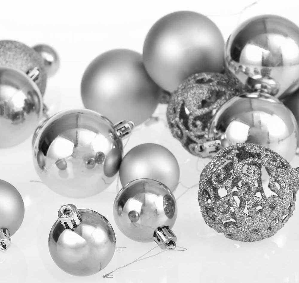 (100er Set) Christbaum Schmuck Weihnachtskugeln Deko Ornamente - Blau
