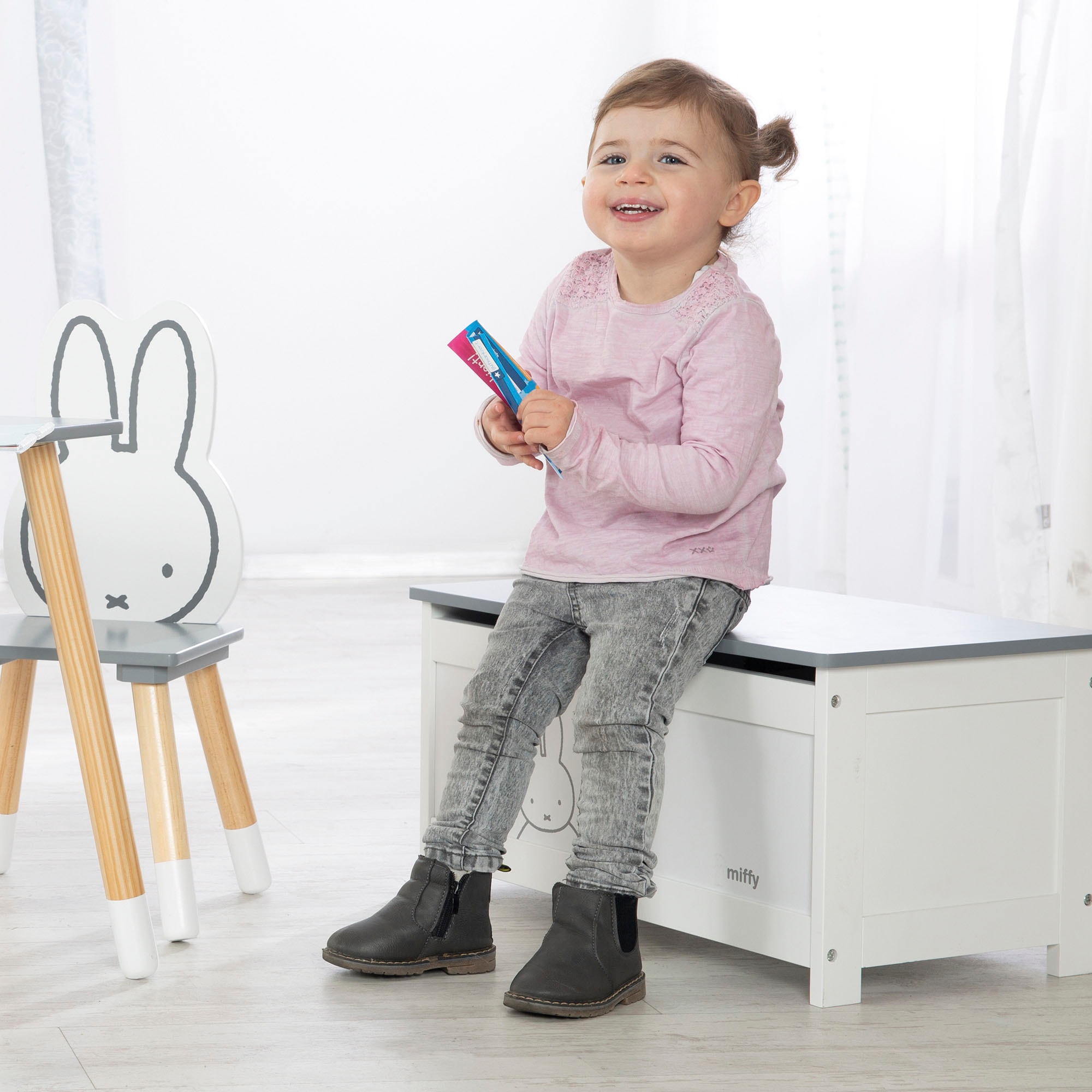 roba® Truhe »miffy®, weiss« mit Deckelbremse; fürs Kinderzimmer